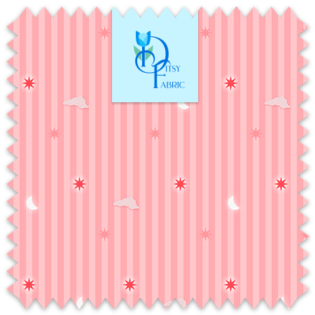 Swooping purple Art Deco design over a pin stripe backdrop with gold accents.